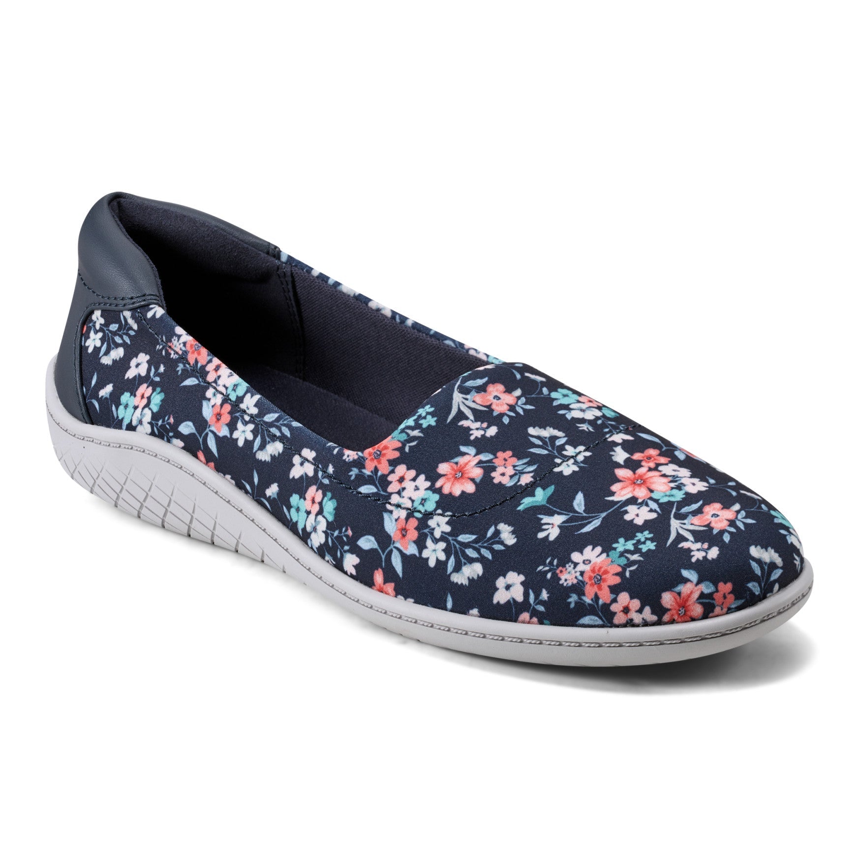 Easy Spirit Gift Slip On Flats - Navy Floral