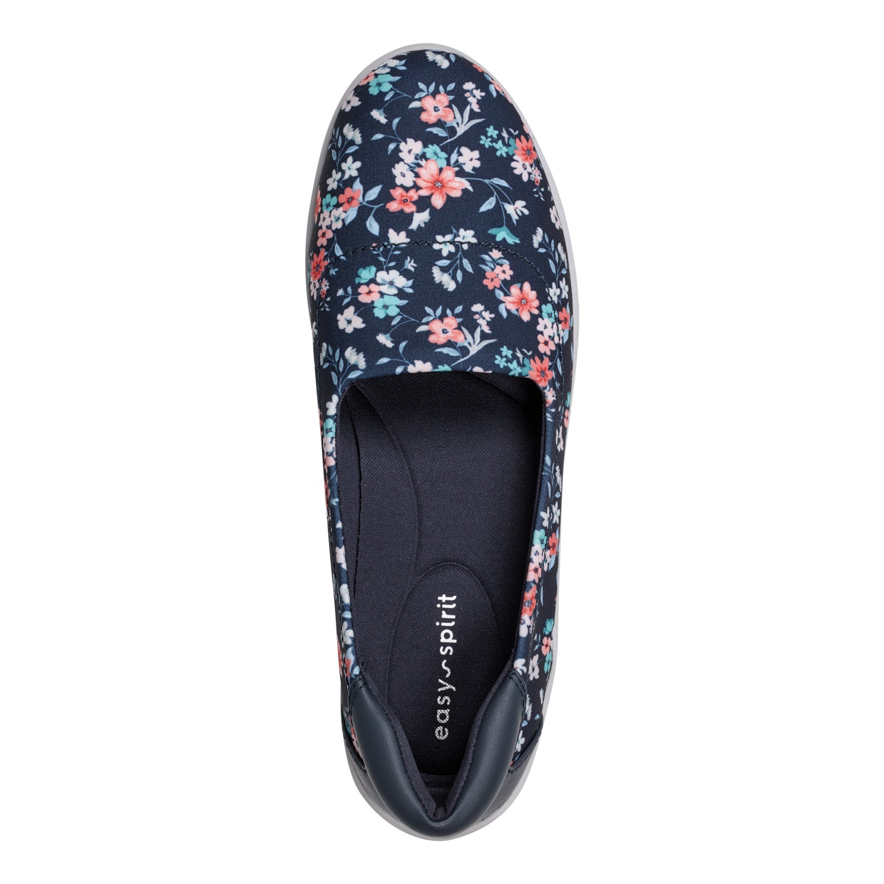 Easy Spirit Gift Slip On Flats - Navy Floral