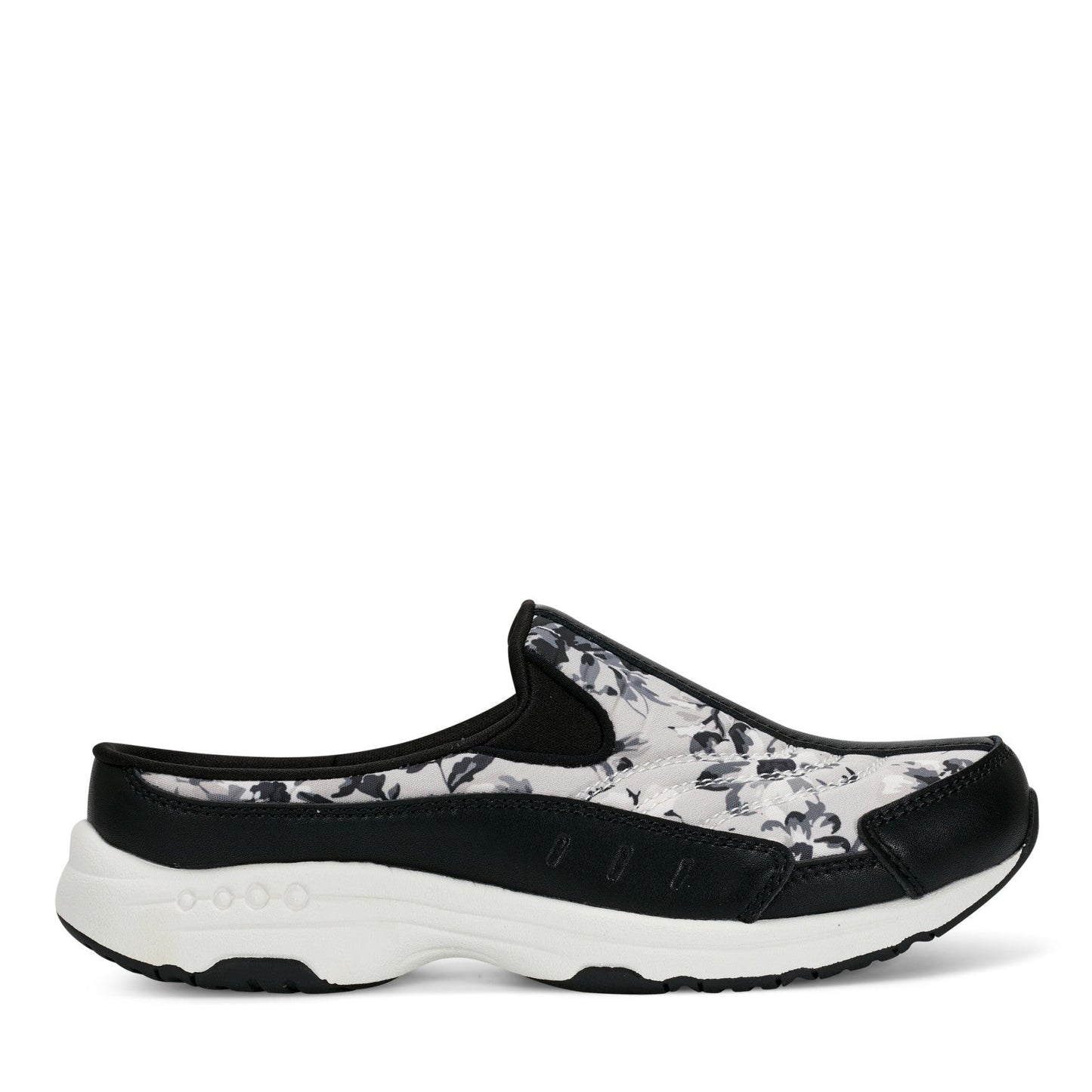 Easy Spirit Traveltime Clogs - Black/White Floral