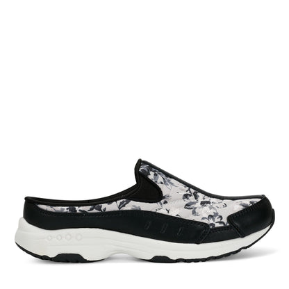 Easy Spirit Traveltime Clogs - Black/White Floral