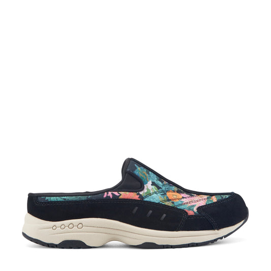 Easy Spirit Traveltime Clogs - Black/Floral