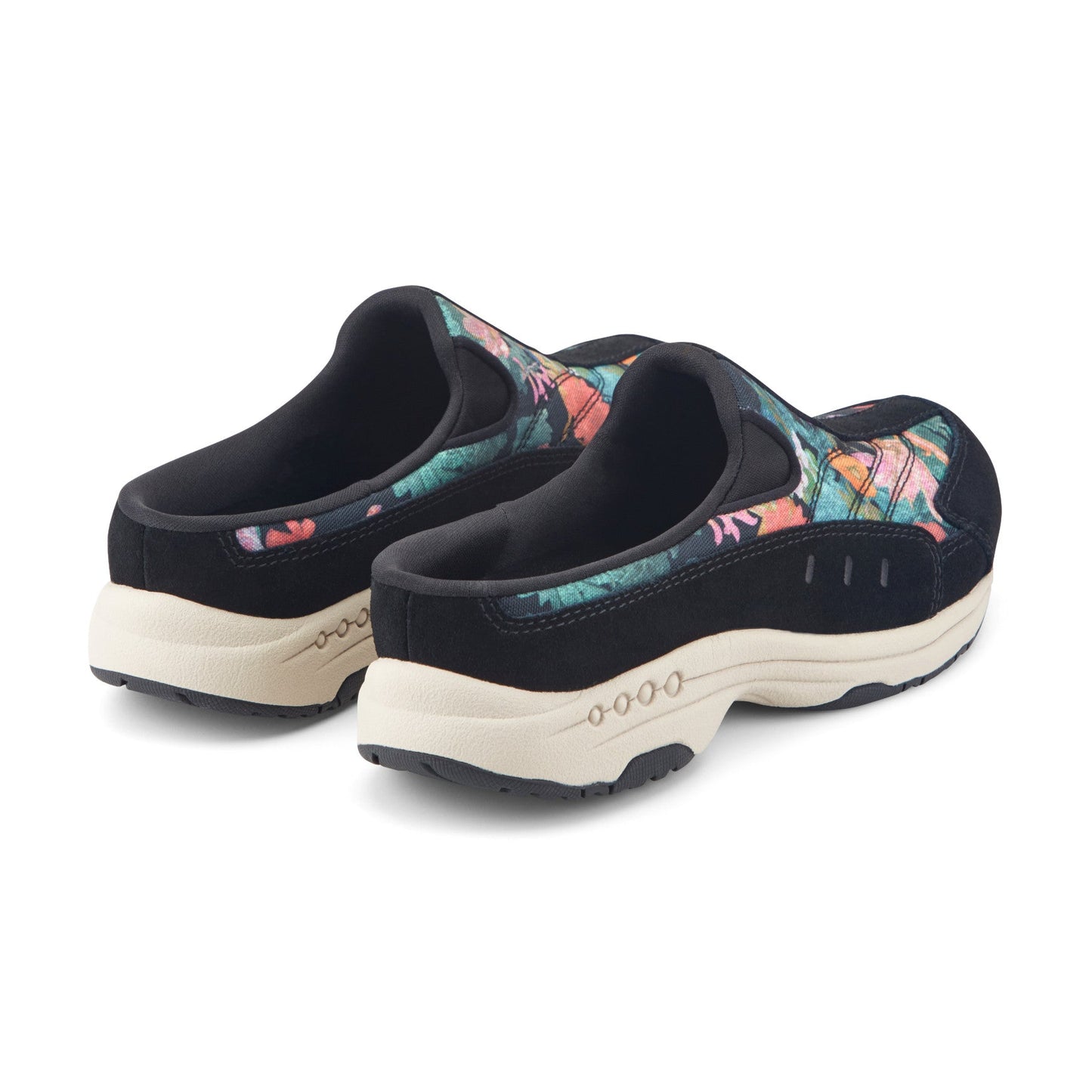 Easy Spirit Traveltime Clogs - Black/Floral