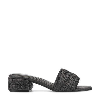 Easy Spirit Rosario Raffia Dress Sandals - Black