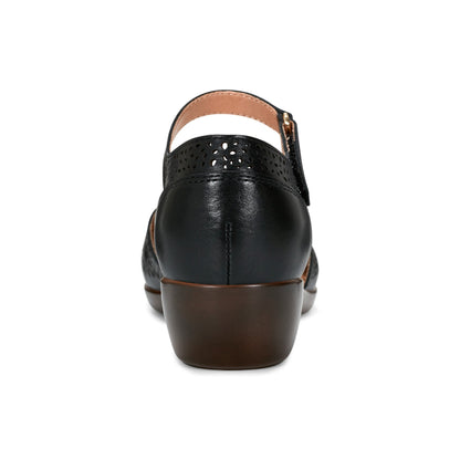 Easy Spirit Denita Mary Jane Heels - Black Leather