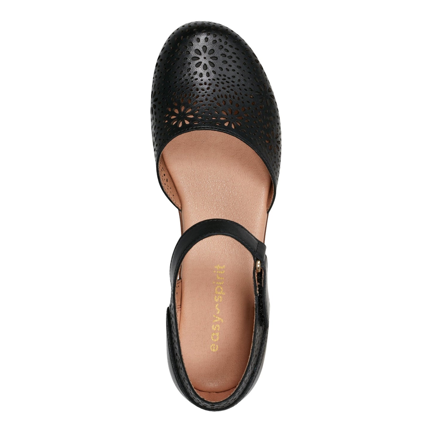 Easy Spirit Denita Mary Jane Heels - Black Leather