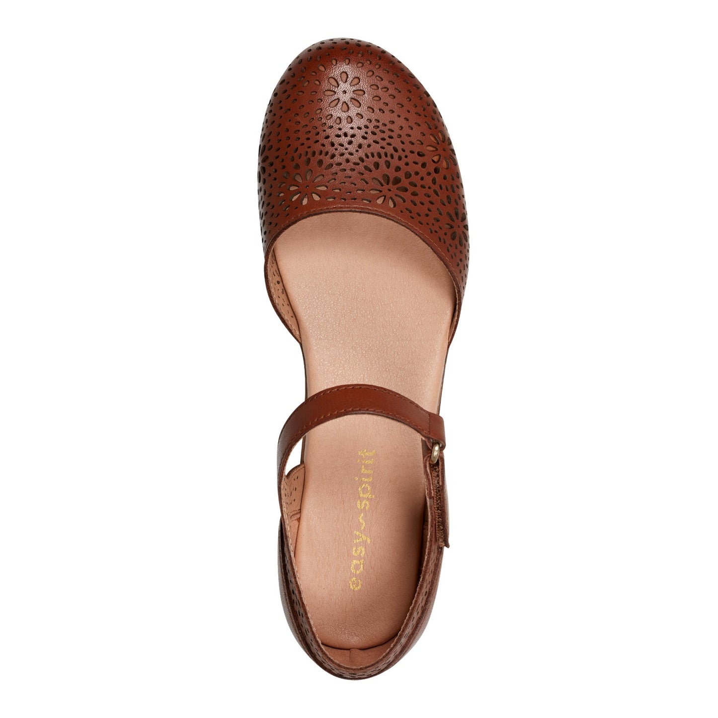 Easy Spirit Denita Mary Jane Heels - Brown Leather