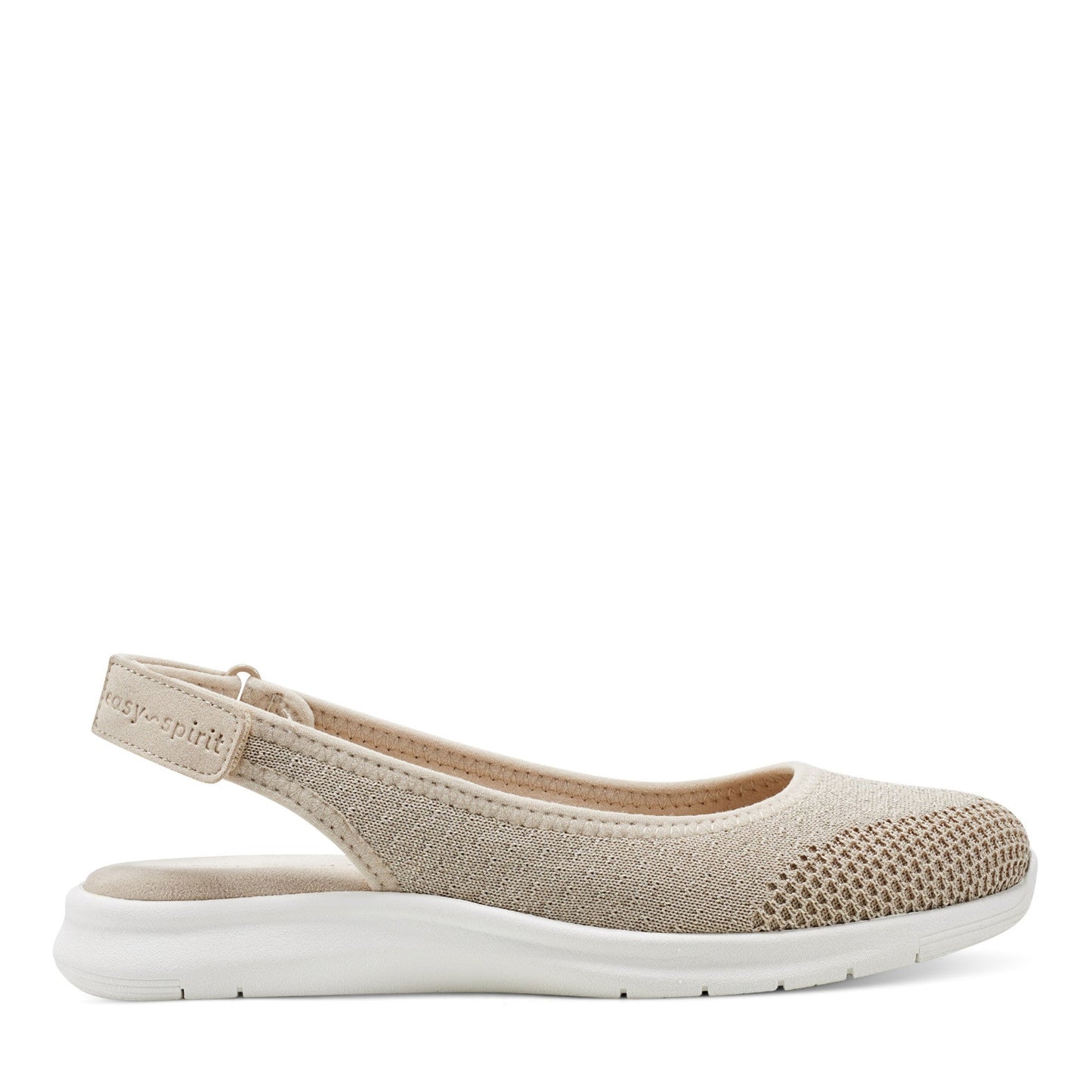 Easy Spirit Gracee Slingback Walking Shoes - Medium Natural Metallic