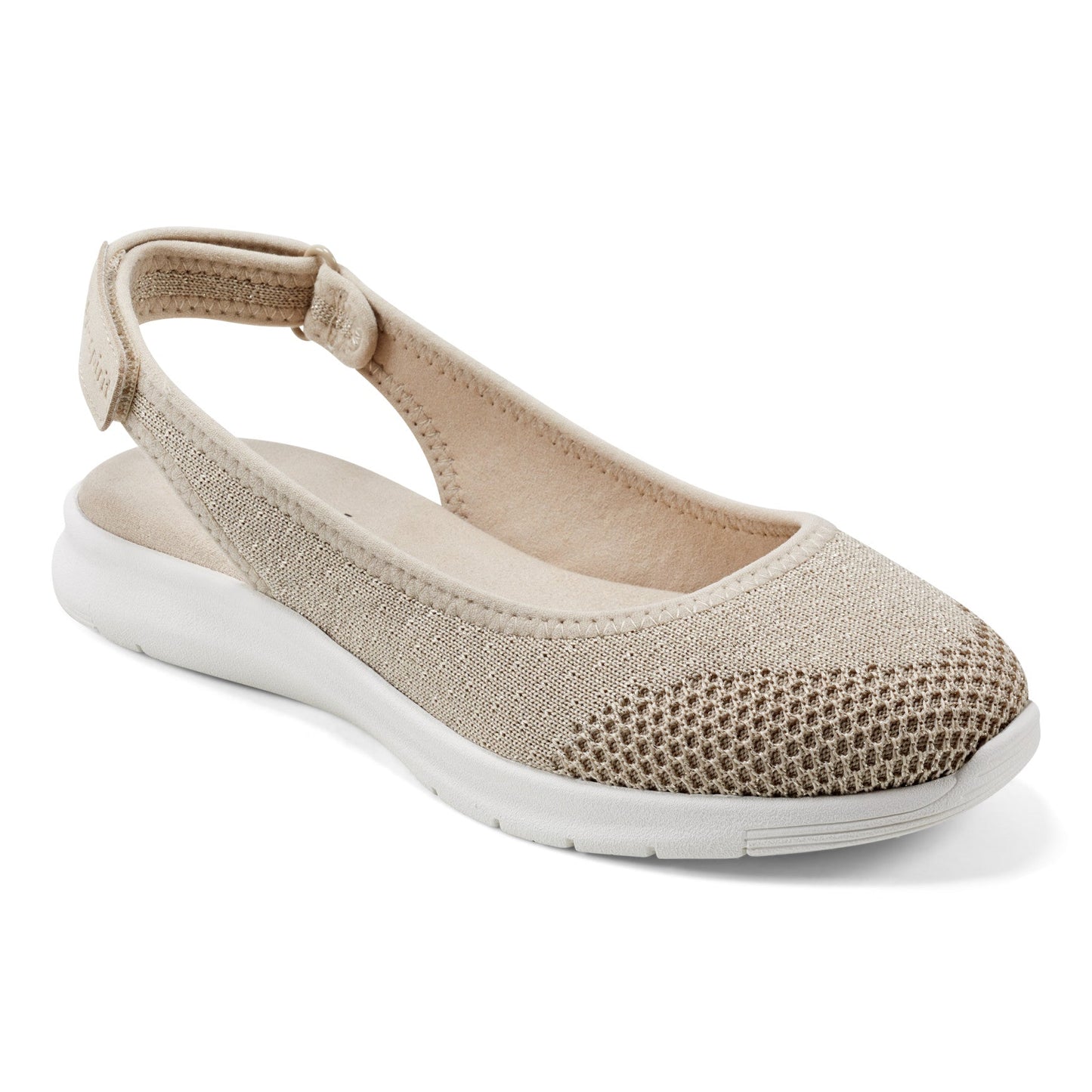 Easy Spirit Gracee Slingback Walking Shoes - Medium Natural Metallic