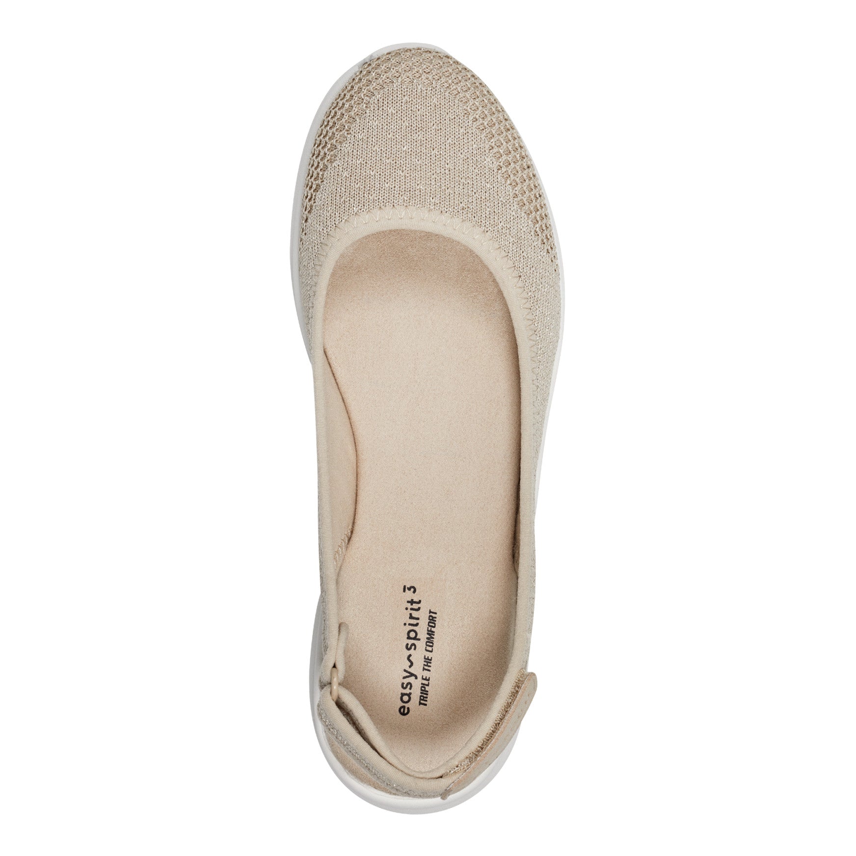 Easy Spirit Gracee Slingback Walking Shoes - Medium Natural Metallic