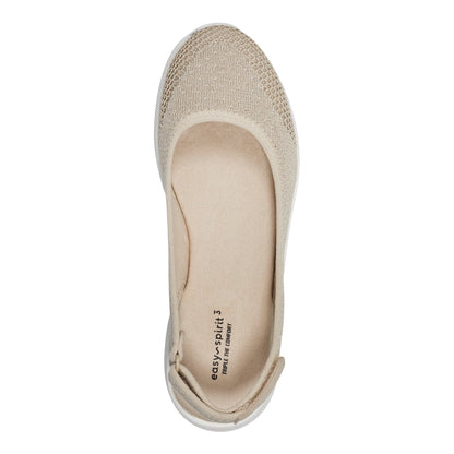 Easy Spirit Gracee Slingback Walking Shoes - Medium Natural Metallic