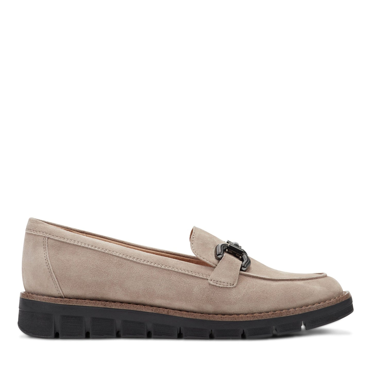 Easy Spirit Vivy Tailored Loafers - Taupe Suede