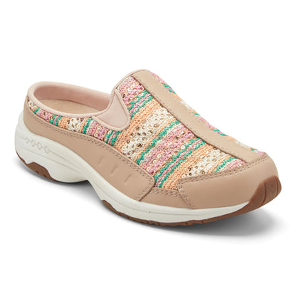 Easy Spirit Traveltime Clogs - Light Natural/Striped Multi