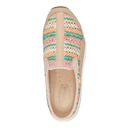 Easy Spirit Traveltime Clogs - Light Natural/Striped Multi