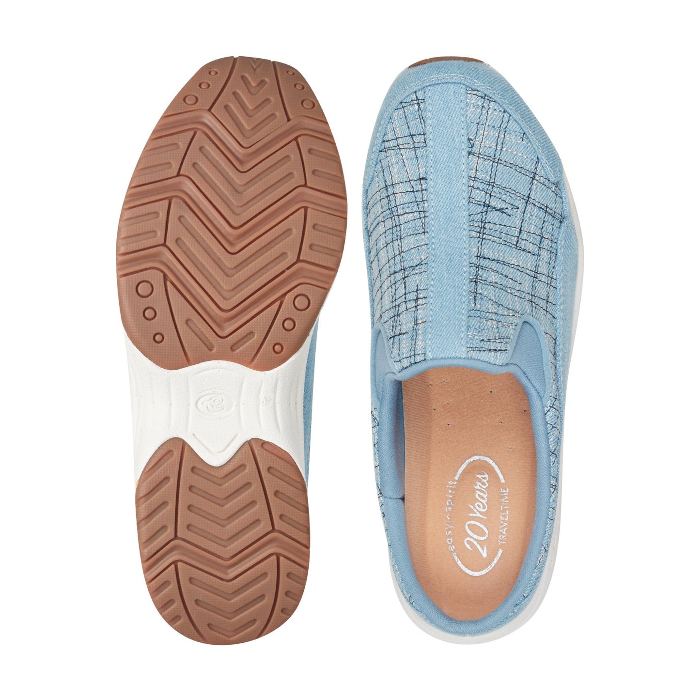 Easy Spirit Traveltime Clogs - Light Blue Multi