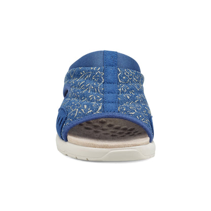 Easy Spirit Traciee Slip On Sandals - Denim and Gold Floral