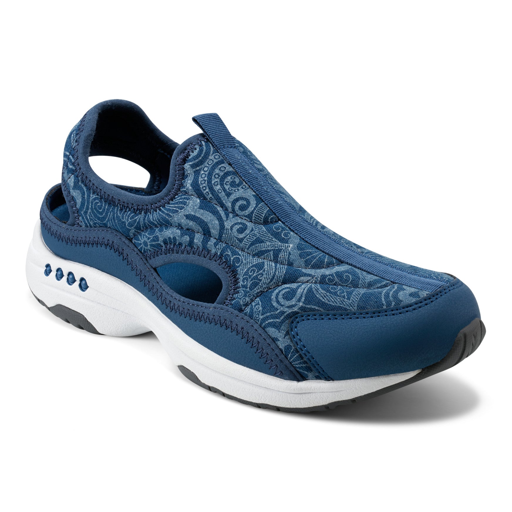 Easy Spirit Trina Slip On Walking Shoes - Denim Floral