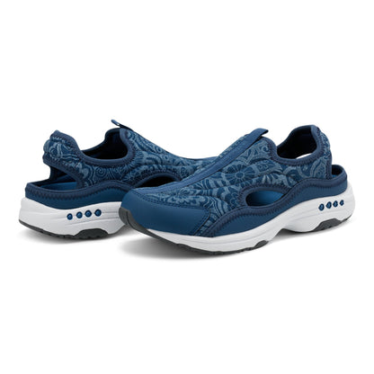 Easy Spirit Trina Slip On Walking Shoes - Denim Floral