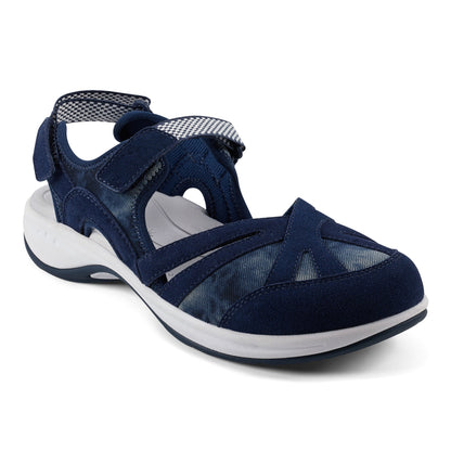 Easy Spirit Splash Flat Hiking Sandals - Navy Tie Dye Print