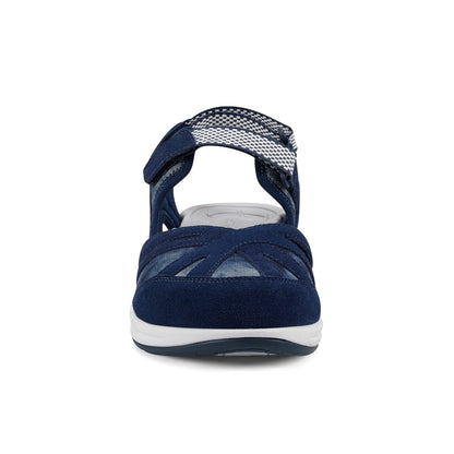 Easy Spirit Splash Flat Hiking Sandals - Navy Tie Dye Print