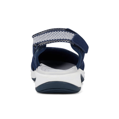 Easy Spirit Splash Flat Hiking Sandals - Navy Tie Dye Print