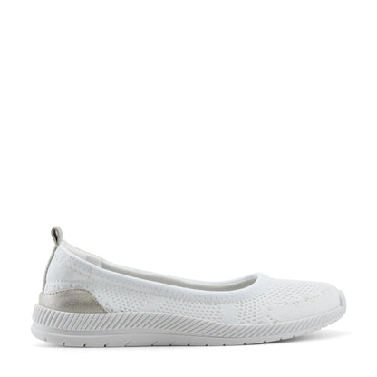Easy Spirit Glitz Walking Shoes - White Knit