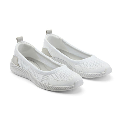 Easy Spirit Glitz Walking Shoes - White Knit