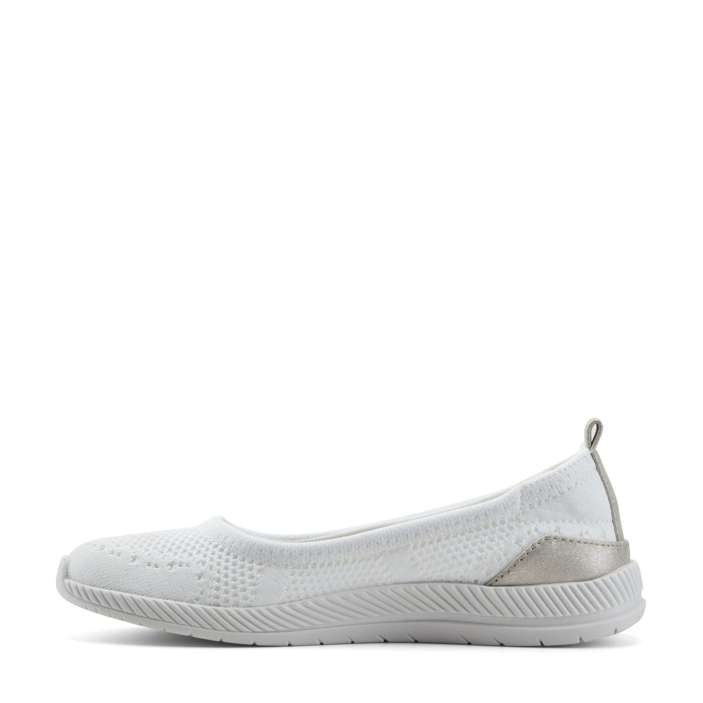 Easy Spirit Glitz Walking Shoes - White Knit