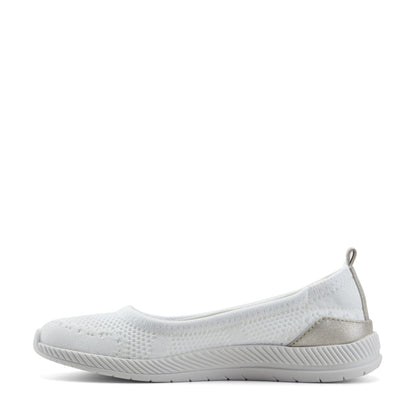 Easy Spirit Glitz Walking Shoes - White Knit