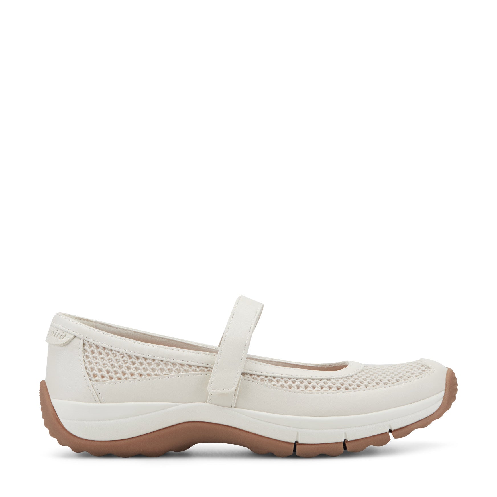 Easy Spirit Briana Mary Jane Walking Shoes - Ivory Mesh