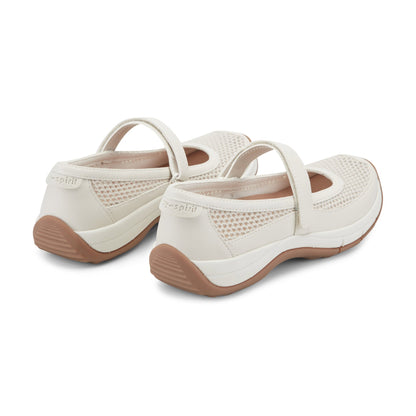 Easy Spirit Briana Mary Jane Walking Shoes - Ivory Mesh