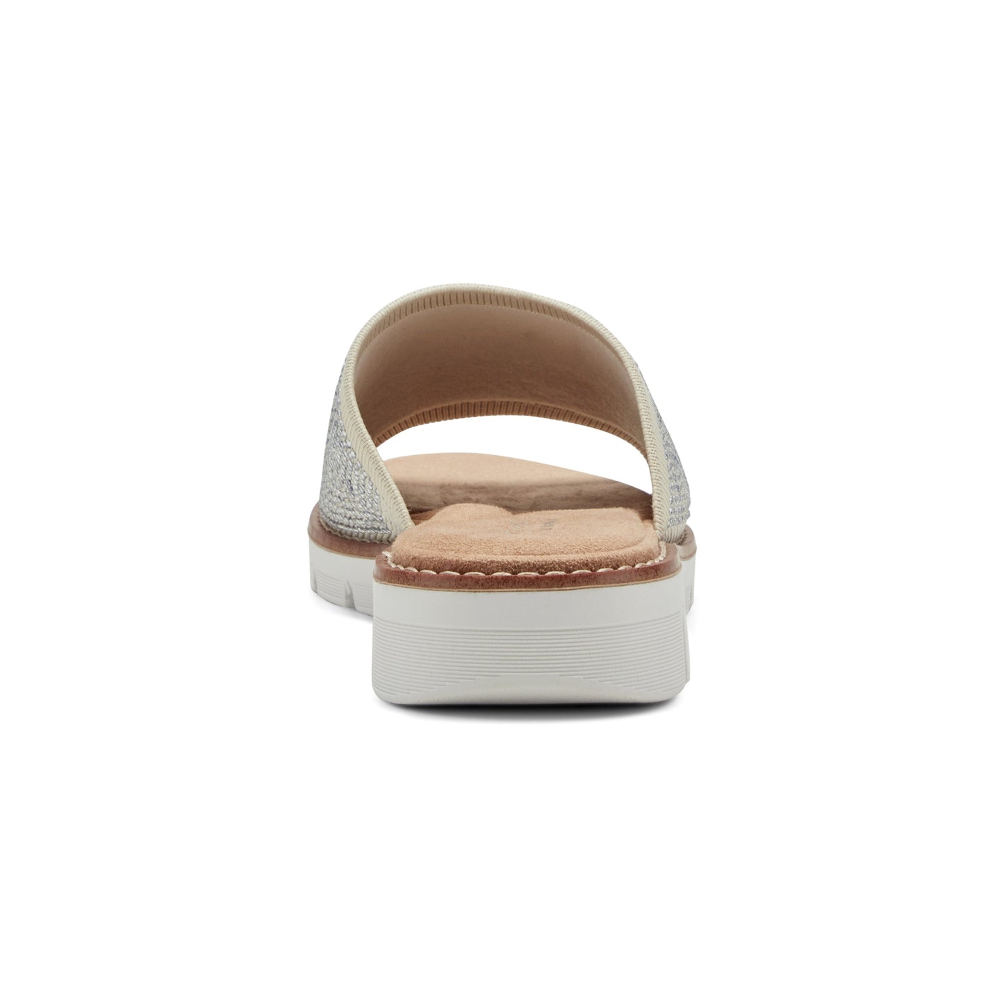 Easy Spirit Jill Crystal Embellished Sandals - Ivory Knit/Crystal