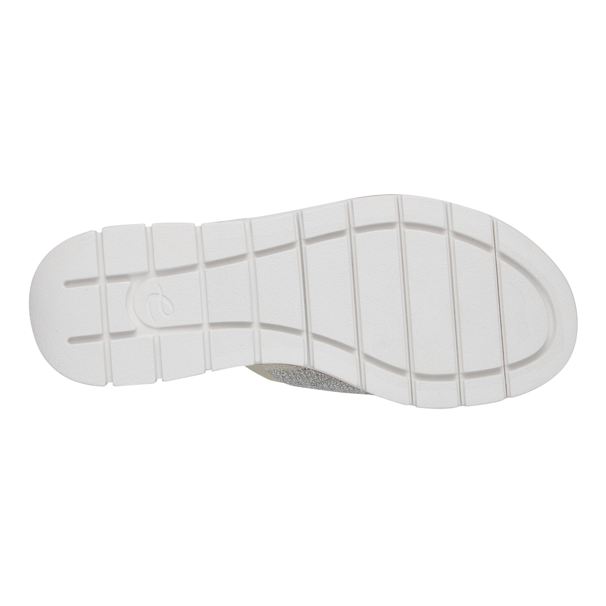 Easy Spirit Jill Crystal Embellished Sandals - Ivory Knit/Crystal