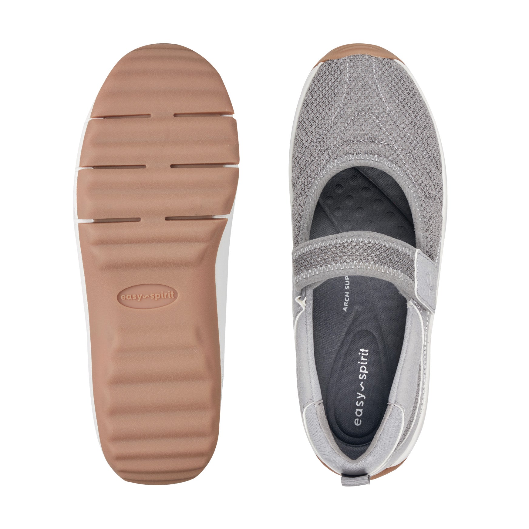 Easy Spirit Brandie Mary Jane Walking Shoes - Grey