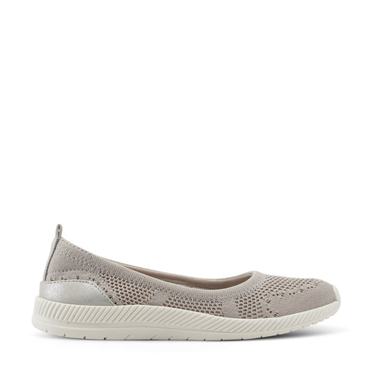 Easy Spirit Glitz Walking Shoes - Taupe Knit