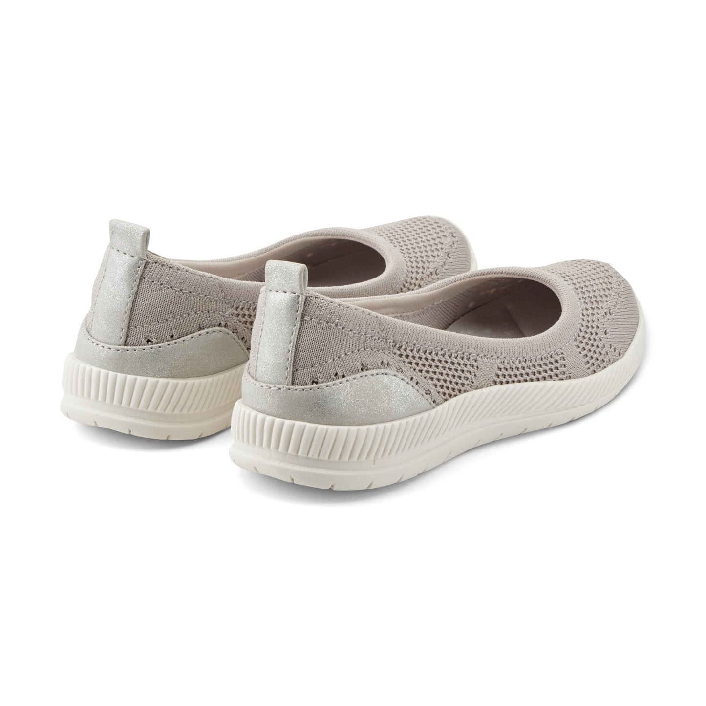 Easy Spirit Glitz Walking Shoes - Taupe Knit