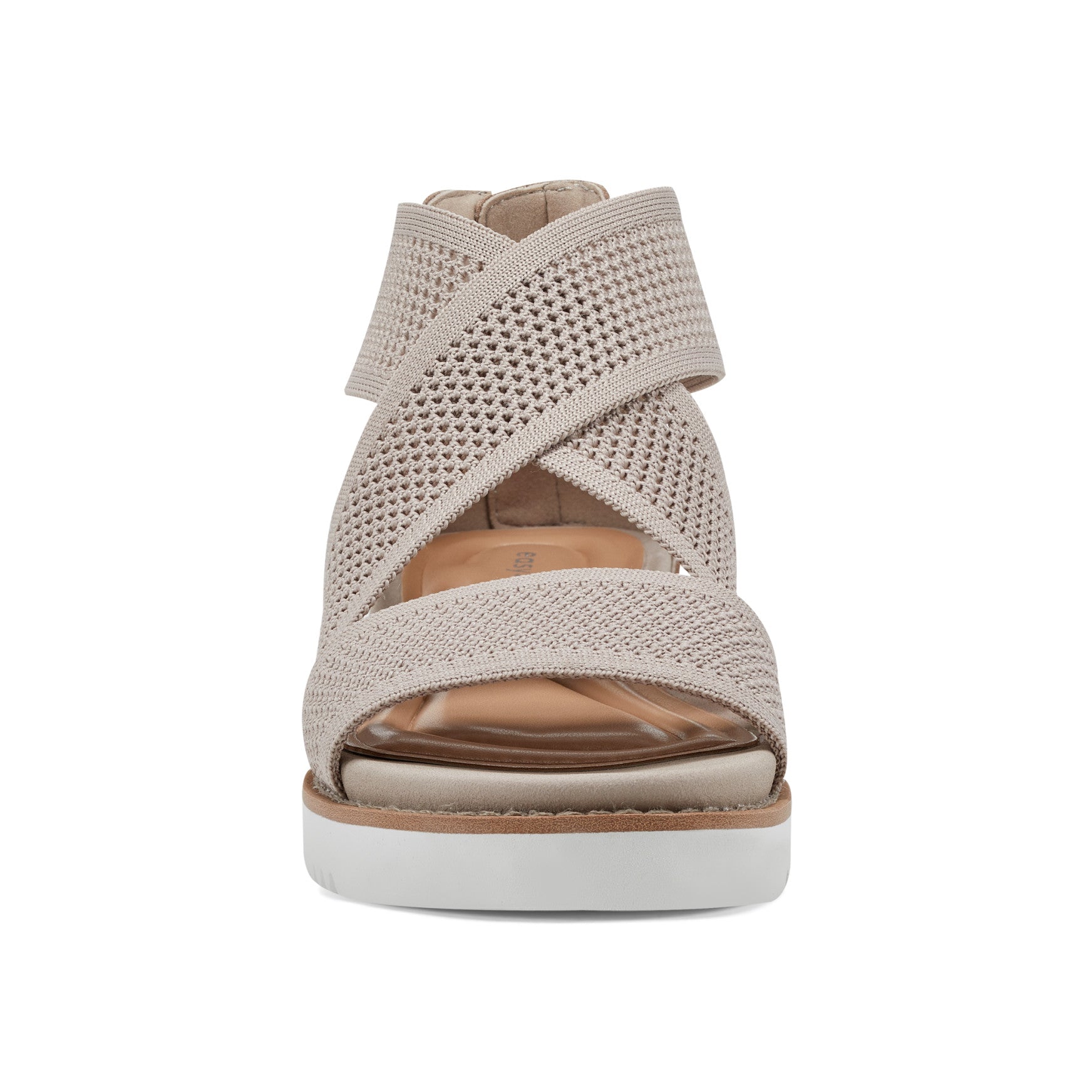 Easy Spirit Wander Flat Sandals - Taupe Knit