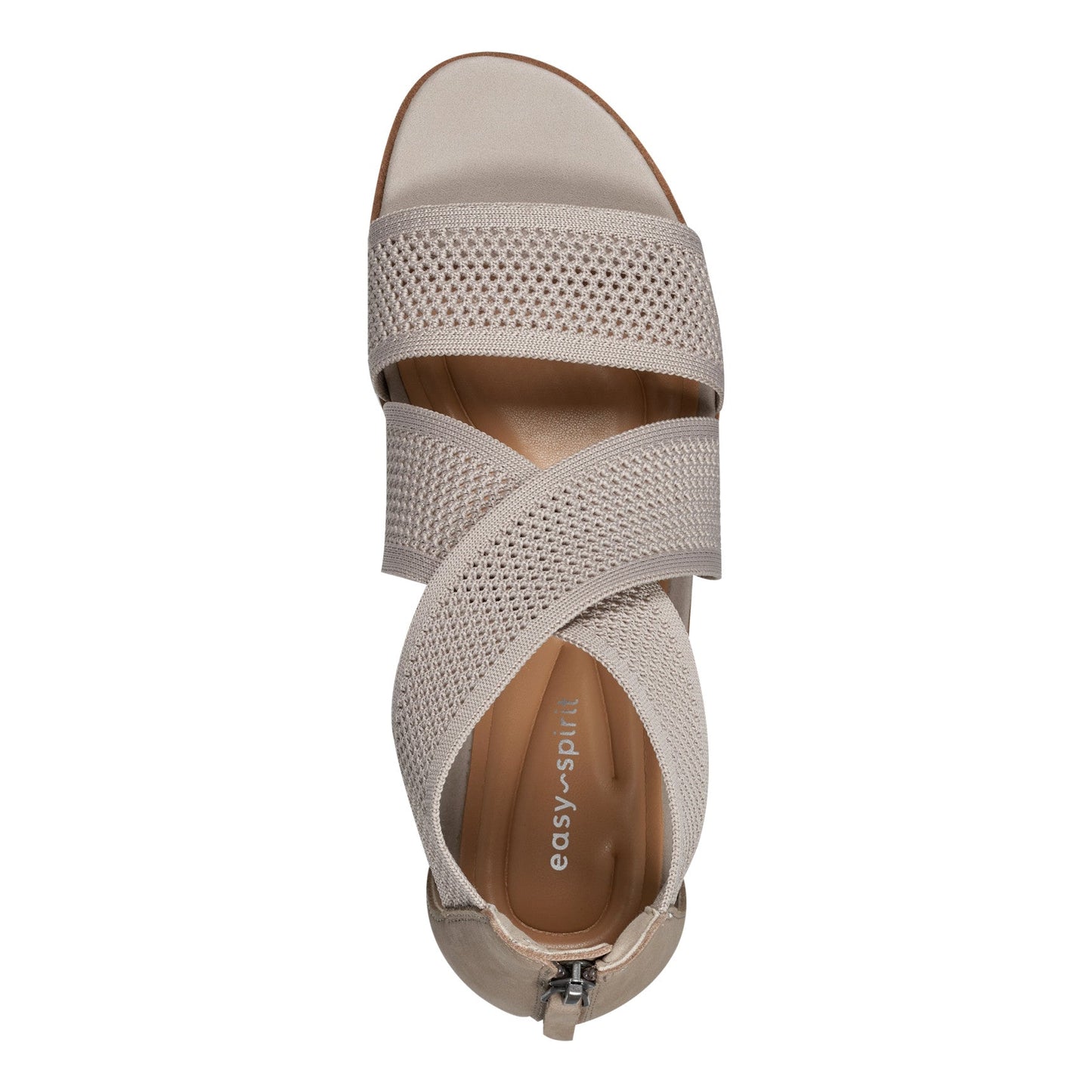 Easy Spirit Wander Flat Sandals - Taupe Knit
