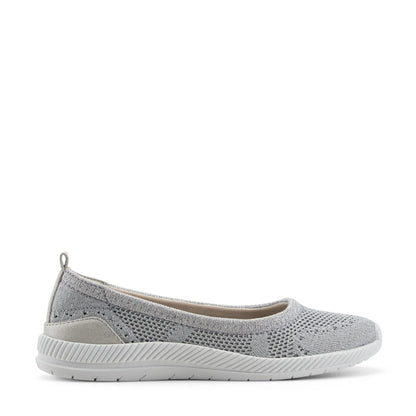 Easy Spirit Glitz Walking Shoes - Silver Knit