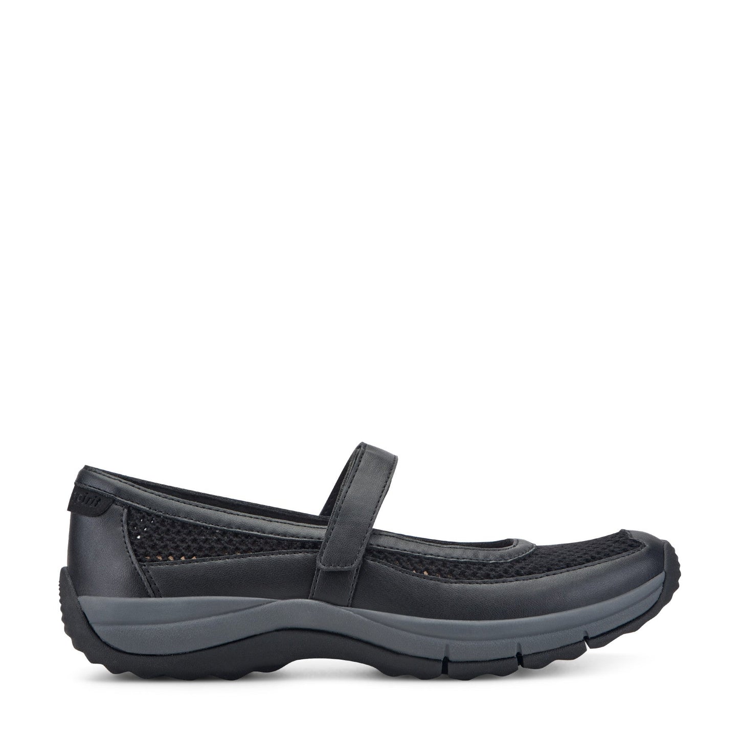 Easy Spirit Briana Mary Jane Walking Shoes - Black Mesh