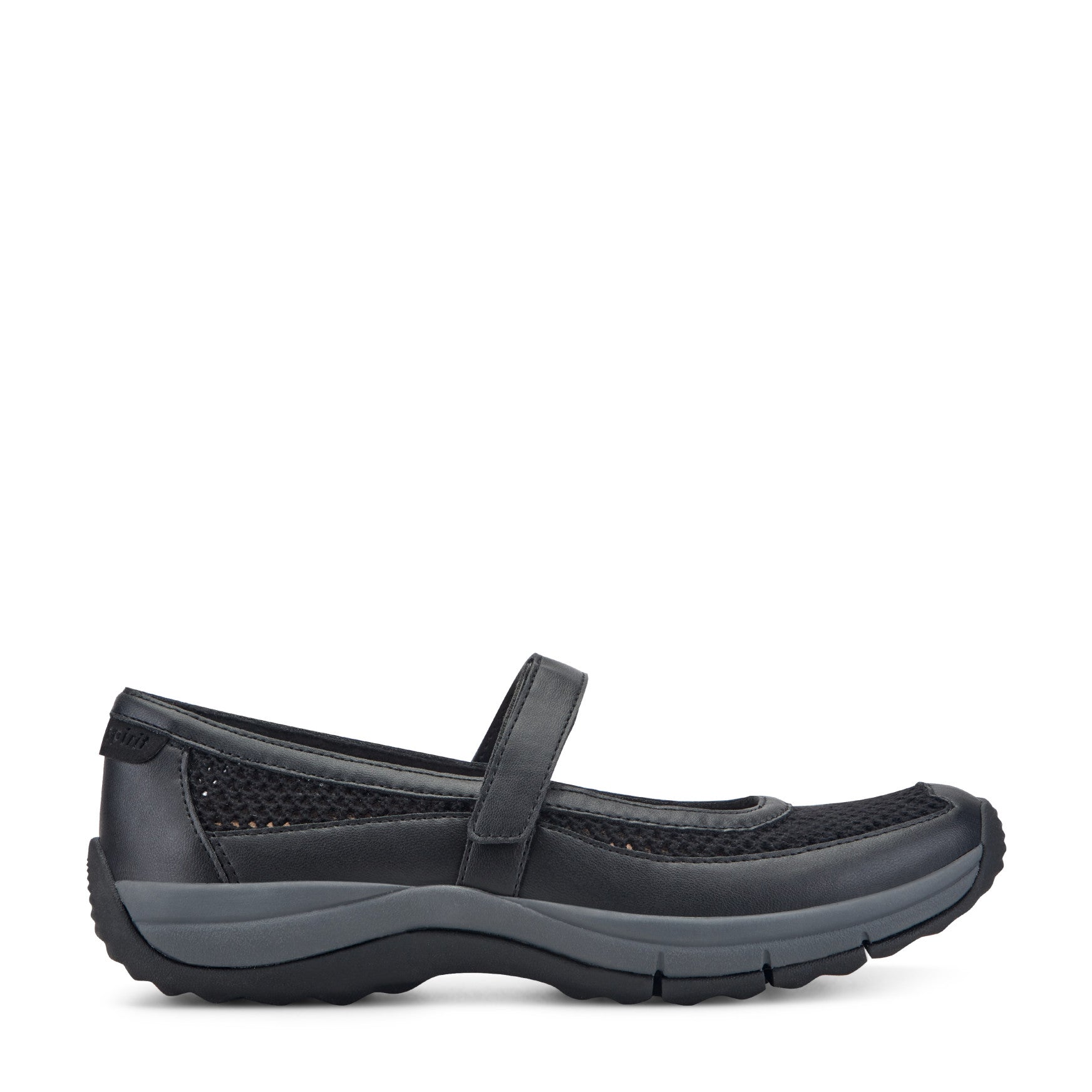 Easy Spirit Briana Mary Jane Walking Shoes - Black Mesh