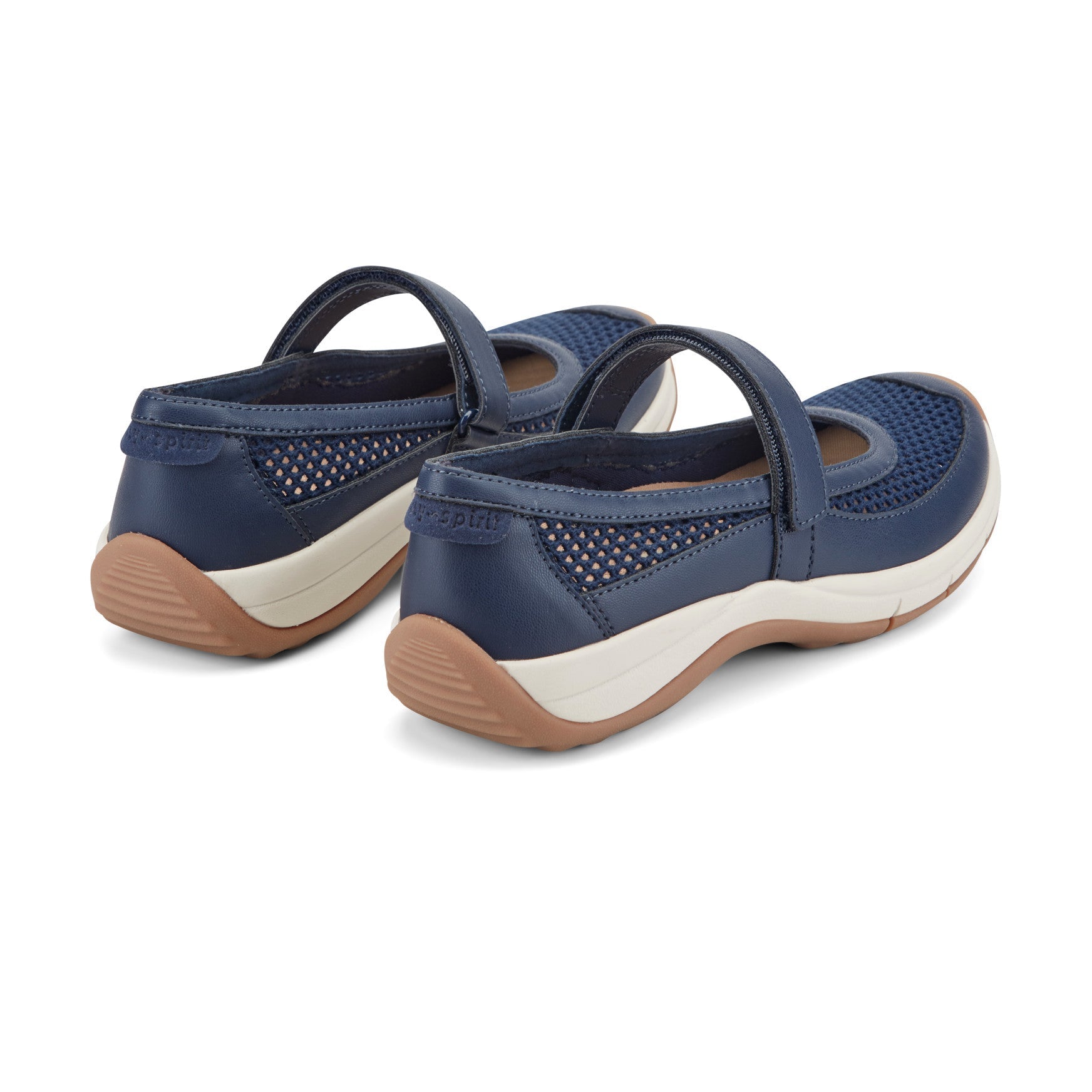 Easy Spirit Briana Mary Jane Walking Shoes - Navy Mesh