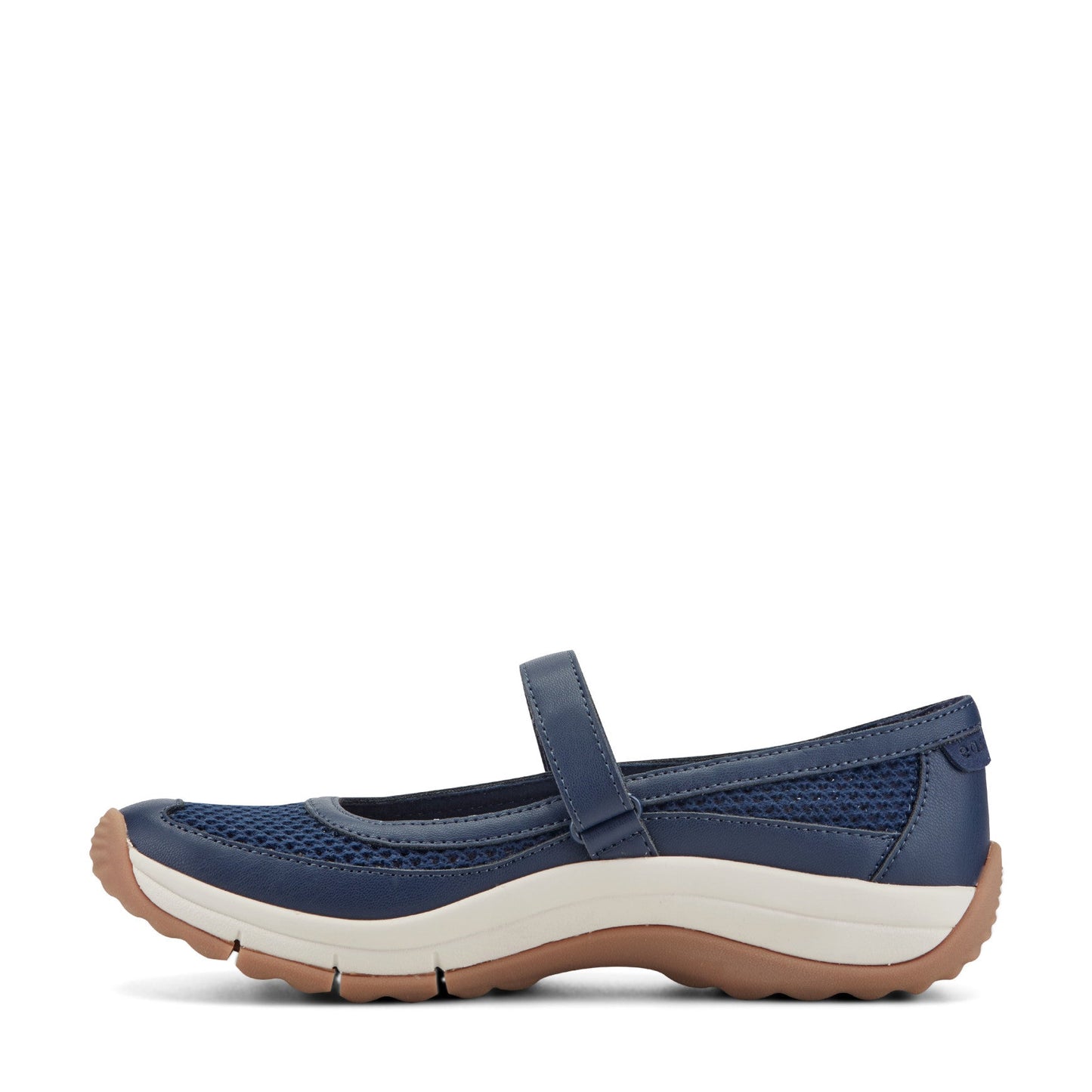 Easy Spirit Briana Mary Jane Walking Shoes - Navy Mesh