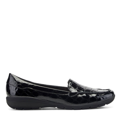 Easy Spirit Abide Casual Flats - Embossed Black Patent
