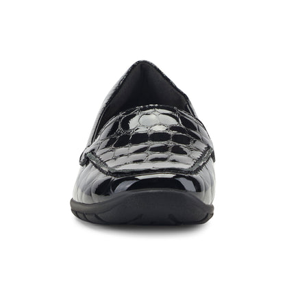 Easy Spirit Abide Casual Flats - Embossed Black Patent