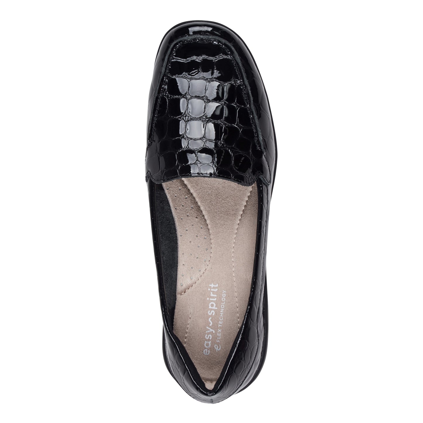 Easy Spirit Abide Casual Flats - Embossed Black Patent