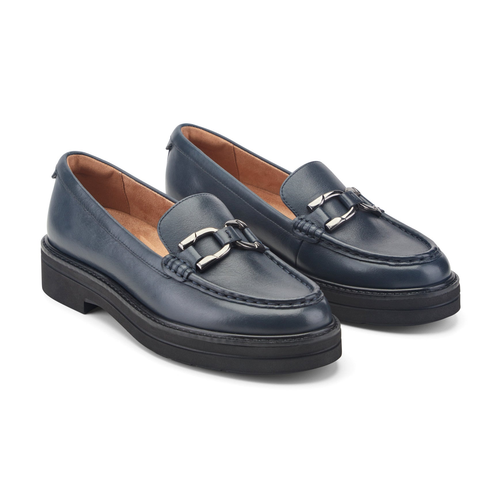 Easy Spirit Zaira Casual Horsebit Loafers - Navy Leather