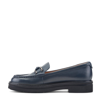 Easy Spirit Zaira Casual Horsebit Loafers - Navy Leather