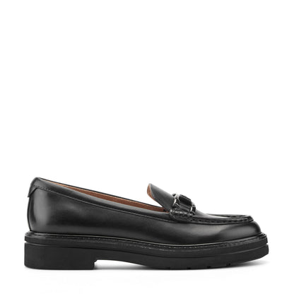Easy Spirit Zaira Casual Horsebit Loafers - Black Leather