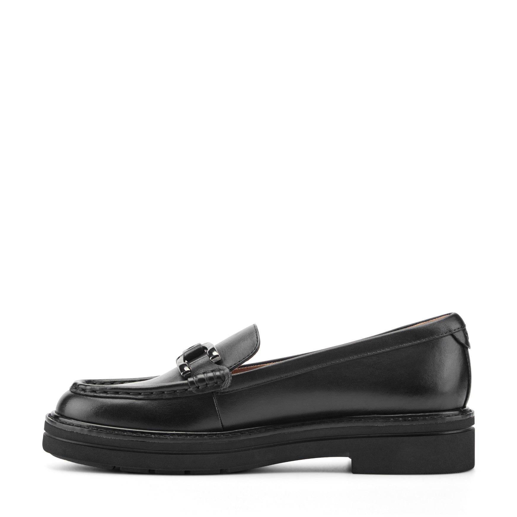 Easy Spirit Zaira Casual Horsebit Loafers - Black Leather