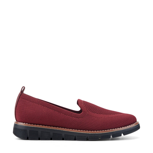 Easy Spirit Valina Casual Slip On Flats - Dark Red